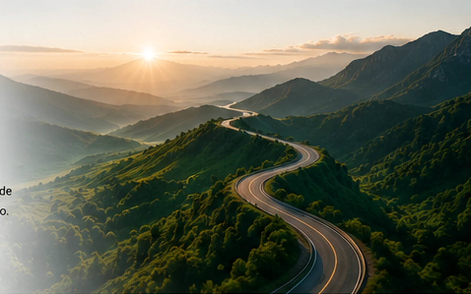 Estrada entre montanhas simbolizando direcionamento e integração da estratégia ESG